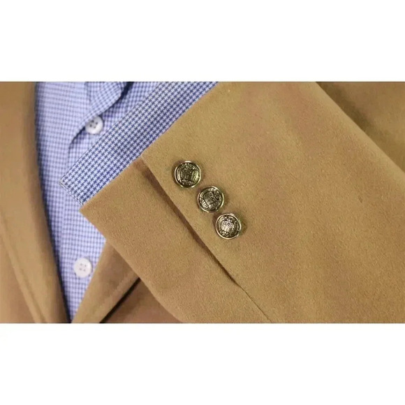 Alexandre London 50s Wool-Cashmere Made England Camel Brown Patch Pkt Blazer 38S - Picture 6 of 9